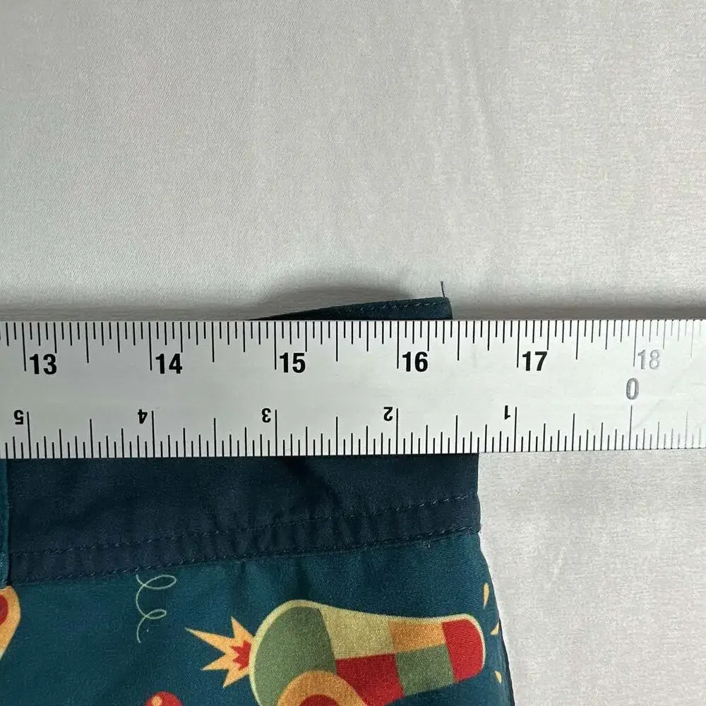Johnny Cupcakes All-Over Print Cannon and Knife Pattern Swim Boardshorts
